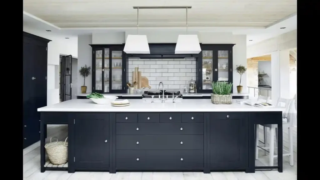 Black Kitchen Cabinet